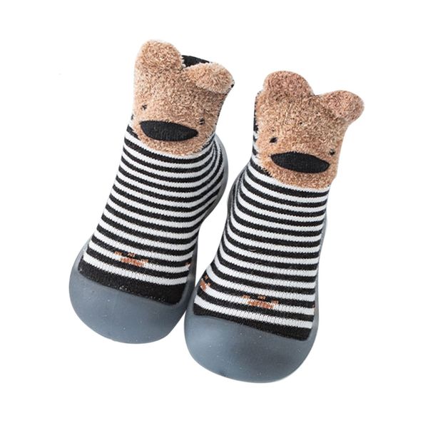 Turnschuhe Baby Socke Schuhe Anti-rutsch Frühling Herbst Cartoon Tier Atmungsaktive Mädchen Junge Weiche Tpe Sohle Casual 230106