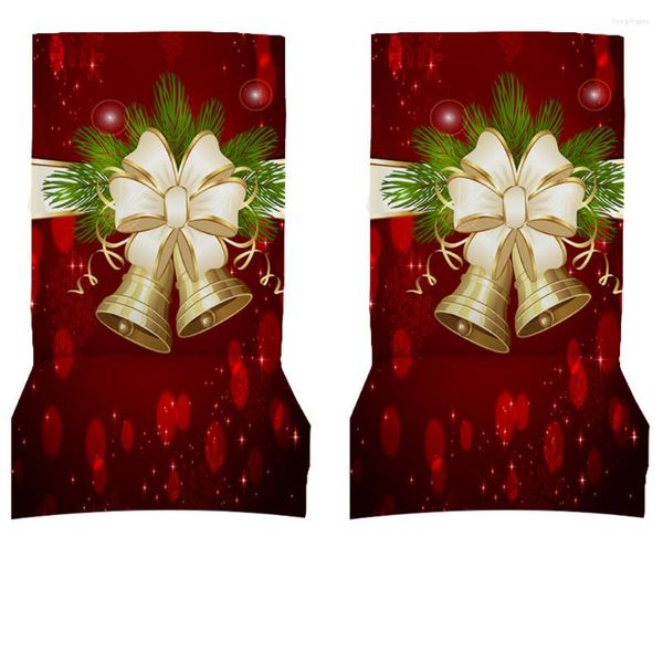 Coprisedie Coprisedie Coprisedie Decorazioni per Babbo Natale Fodera per cappelli Copritavolo Cena Protezioni per le vacanze Protezioni Bellcovers Jingle Room Dining