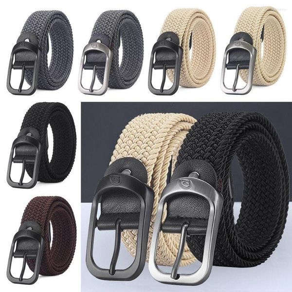 Gürtel Männer Vintage Casual Male Jeans Strap Weave Taille Band Pin Schnalle Bund Nylon Geflochtener Gürtel