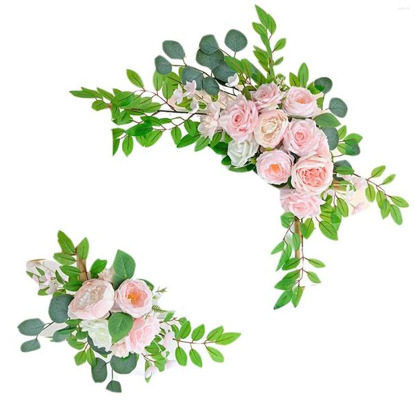 Fiori decorativi simulazione del matrimonio ghirlanda fiore pianta finta per reception dante decorazione da tavolo a cuore