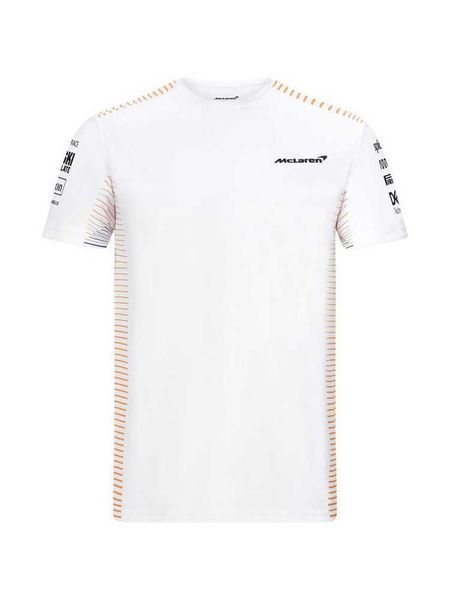 2023 F1 Team Formula One t Shirt Uomo Mclaren Bianco Giallo Ricciardo Australia Station Racing manica corta