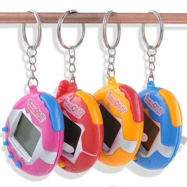 Party Favor 2023 Virtuelle digitale elektronische Haustiere Spielmaschine Tamagochi Spielzeugspiele Handheld Mini lustige Haustier Zappelspielzeug mit einem Schlüsselbund