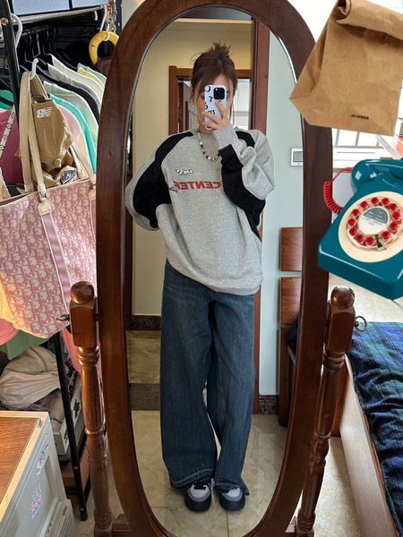 Felpe con cappuccio da uomo Felpe HOUZHOU Y2K Vintage Grey Donna Hip Hop Retro Streetwear Felpa con cappuccio manica lunga Donna Harajuku Kpop Patchwork Lettera Top 230105