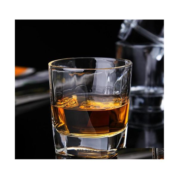 Weingläser Lebensmittelqualität Bleiweißer Whisky 170 ml Glasbecher Glatter Mundrand Glatte Oberfläche Verdickter Boden Barbecher Dh0537 T03 Drop Del Dhjj8