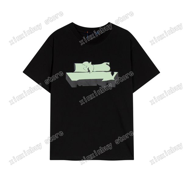 xinxinbuy Männer Designer T-Shirt Paris Dove Frieden Muster Buchstaben drucken Kurzarm Baumwolle Frauen weiß schwarz XS-L