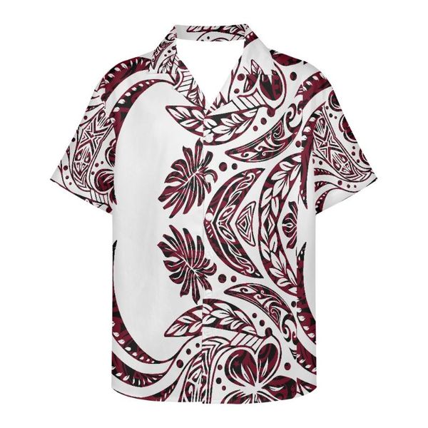 Camicie casual da uomo Cumagical 2023 Hawaii Style Fashion Plus Size Maschio Custom Blank per uomo T-shirt stampa digitale manica corta