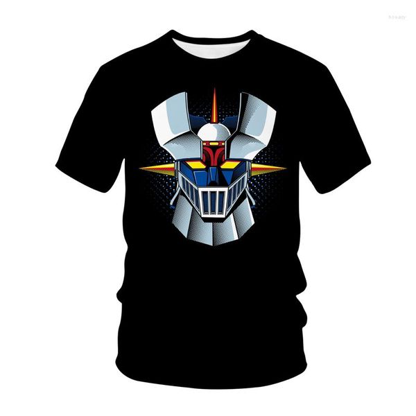 Мужские рубашки T Mazinger Z Game 3D Print Print Print Anime Movie Robot Streetwear Мужчина мода повседневное круто