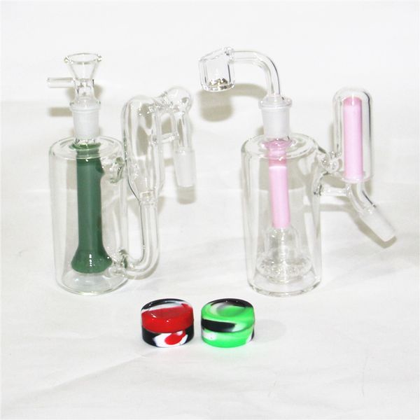 Narghilè Bong Glass Ash Catcher Bowl Gorgogliatore 14mm 18mm Giunto maschio con 4mm Bangers al quarzo Percolatore Oil Dab Rig