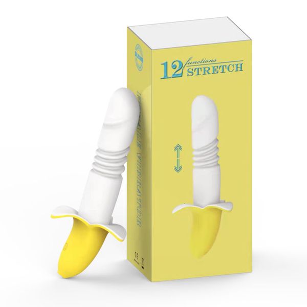 Anal Toys Powerful Banana Vibrator Telescopic Silicone Dildo l Clitoral Stimulator Female Masturbation T_voghion.com