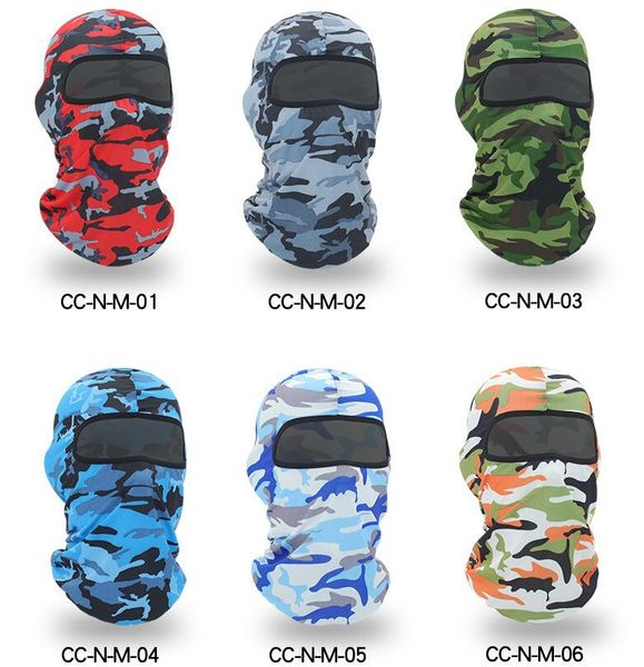 Çok fonksiyonlu tam yüz maskesi Camo Balaclava Hat Meapwear Bisiklet Maskeleri Motosiklet Binicilik Spor Kapağı