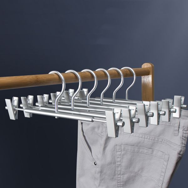 Cabide para calças de metal antiderrapante cabide para cuecas sem rastros com clipes para loja de roupas sutiã mostrando suporte Perchero Metalico Para Pantalones