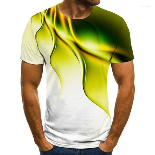 Erkekler Tişörtler Erkek Moda Tişörtleri Kamuflaj Kısa Kollu T-Shirt Yaz Kişiliği 3D Erkekler için Baskı Modeli Erkek Giyim