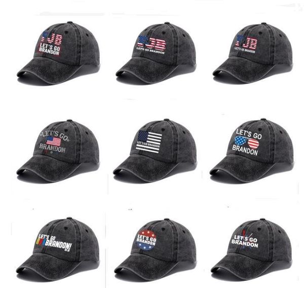 Vamos ir, Brandon Baseball Cap Hats Supplies FJB Trump Rally Rally Desfile Capto de algodão Imprimir chapéus de papai novos