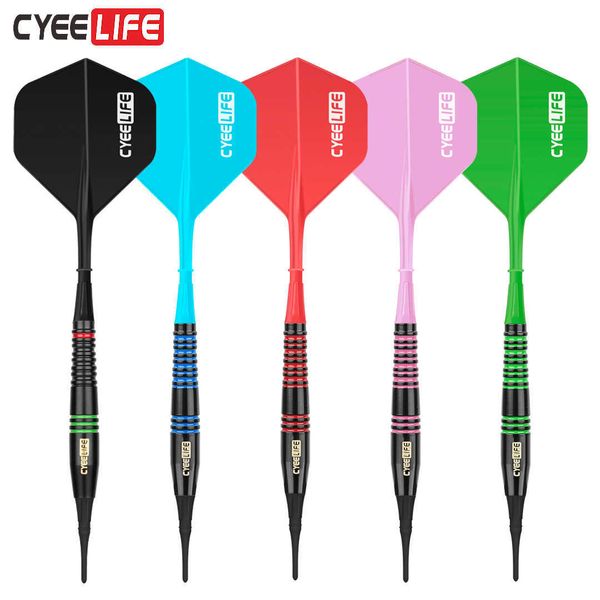 Darts Cyeelife 16G Soft Darts Copper Dart Barrel Электронные бары Dart Games 30soft Dart Tips 6colour 0106