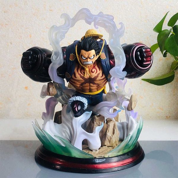 Figuras de brinquedo de ação 22cm Macaco de uma peça D Luffy Gear Fouth PVC Figuras de ação Toy Anime Roronoa Zoro King Kong estátua T230105