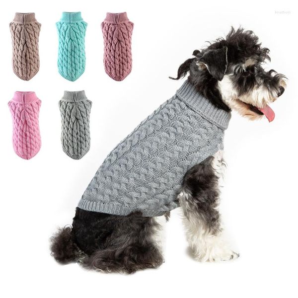 Hundebekleidung Winter Chihuahua Pullover Kleidung Weiche Welpen Kätzchen Hoher Kragen Solides Design Mode Kleidung für Haustier 2,5-6 kg Hunde Katzen