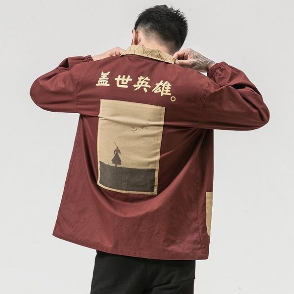 Мужские куртки традиционная китайская одежда для мужчин мужской зимний бомбер