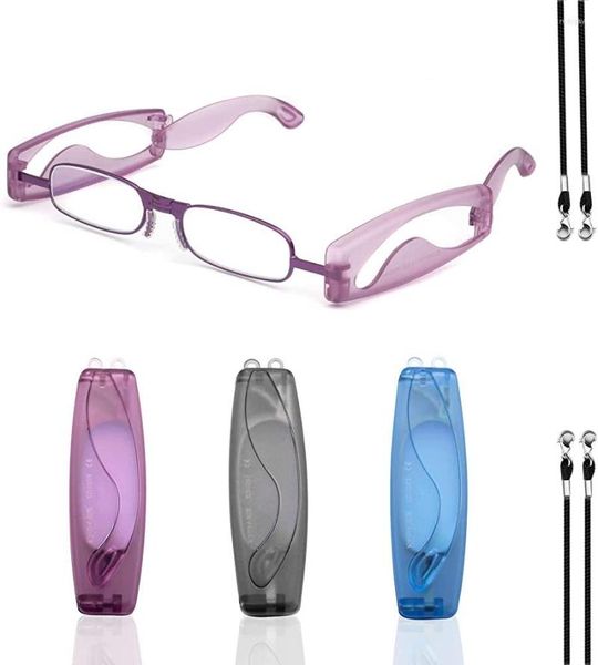 Güneş gözlükleri katlanır okuma gözlükleri mini taşınabilir okuyucular erkekler için mavi ışık engelleme kadınlar tasarımcısı katlanabilir cep gözlükleri