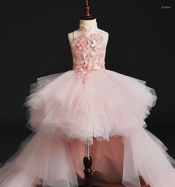 Girl Dresses Flower Tulle Tulle First Communione Abito da sera da sera per bambini da bambino.