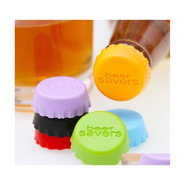 Drinkware Lid 6pcs sile tampa de garrafa tops com tampas de cerveja de vinho salva