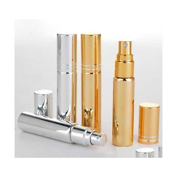 Garrafas de embalagem 10 ml por atomizador de vidro UV anodizado garrafa de spray mini reabastecimento de caixa vazia Cosmética Drop DBC Drop Deliver