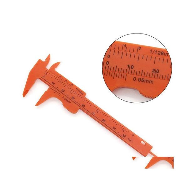 Calibro a corsoio Mini calibro portatile Rer Micrometro Calibro 80 mm Lunghezza Doppia scala Re Strumento di misurazione in plastica Vt0326 Drop Delivery Dhno0