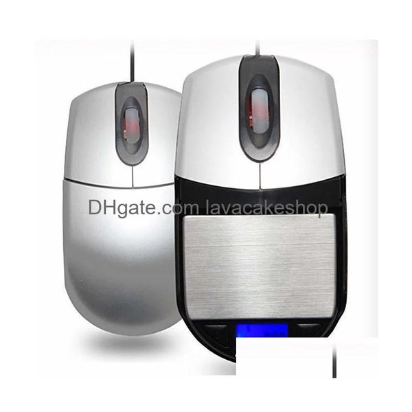 ИЗМЕРЕНИЕ ИНСТРУМЕНТЫ СЛУЧАНИЯ 100 Г / 0,01 г кухонной шкалы USB Computer Optical Mouse Den Цифровой карман Точный ювелирный корабль y200328 dro dhzxu