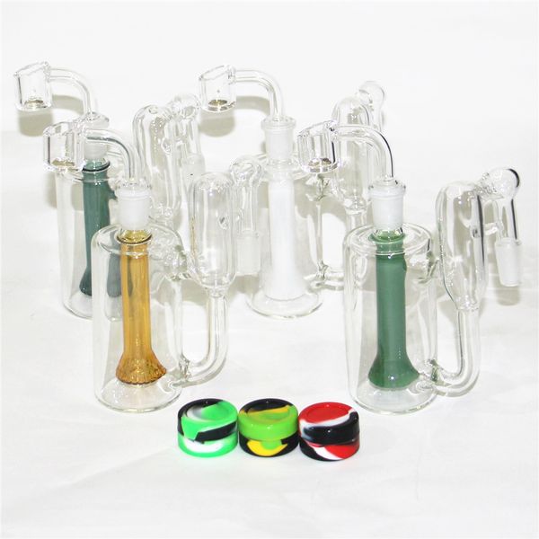 14 mm Glas-Aschefänger-Schalen, Wasserpfeifen, 45 90 Grad, Pyrex-Rückgewinnungsadapter, Auffangbehälter, Perkolatoren für Glas-Wasserbongs, Öl-Dab-Rigs