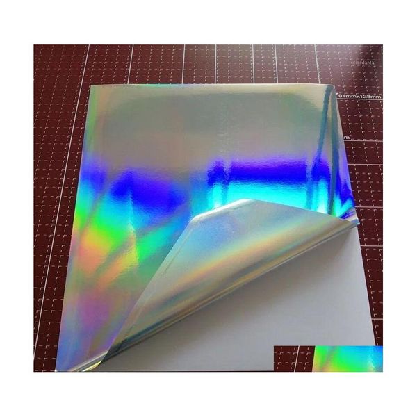 Подарочная упаковка Микрон Толщина A4 Blank Hologram Sier Sticker Label бумага для лазерного принтера высококачественный профессиональный специальный слой DH4GP