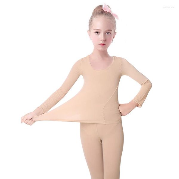 Stage Wear Girls Nude Cotton Underwear Ballet Body Ballerina Body Dance Costume ClothesBallet Tights