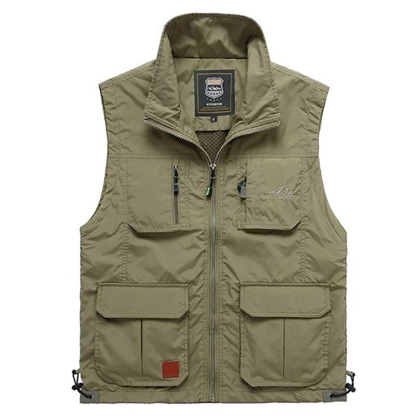 Canotte da uomo Maglia estiva sottile gilet multitasche per uomo Giacca senza maniche casual di grandi dimensioni 4 colori con molte tasche Gilet reporter