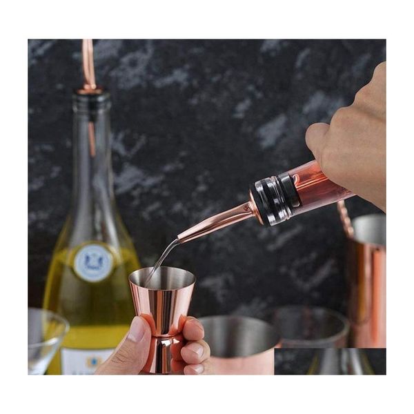 Ferramentas de barra 15/30 ml de aço inoxidável coquetel shaker medas copo Dual S Drink Spirit Jigger Wine Poperer Bartnder Kitchen Tool Drop Del Dhd6f