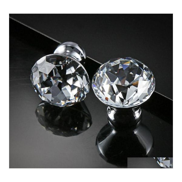 Maniglie Maniglie Delicate Pomelli In Vetro Cristallo Armadio Pls 30Mm Design A Forma Di Diamante Der Mobili Da Cucina Armadio Dh0921 Drop Delive Dhizn