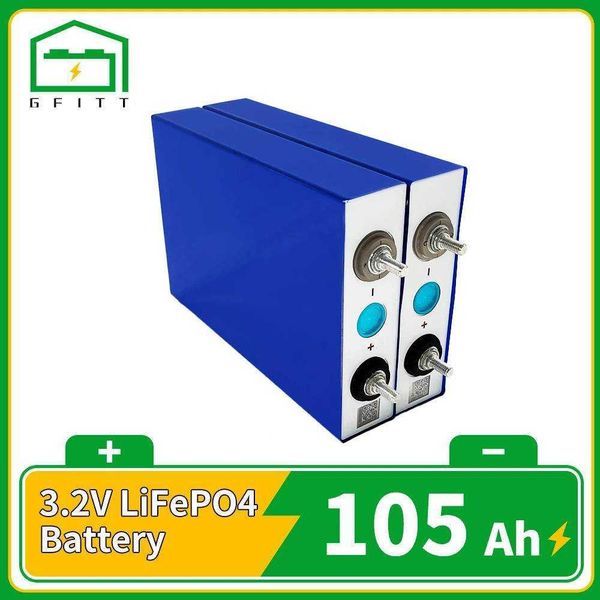 Новый 3,2V LifePo4 Аккумулятор 105AH 8PCS DIY Солнечные батареи для гольф -тележек мотоцикл мотоцикл электрический автомобиль вилочный погрузчик Eu US Duty Free