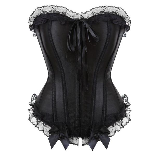 Bustiers Corsets Corset Sexy Erótico para mulheres Top Lingerie Bustier Push Up Up Lace Gótico Vintage Cosplay Victorian plus size