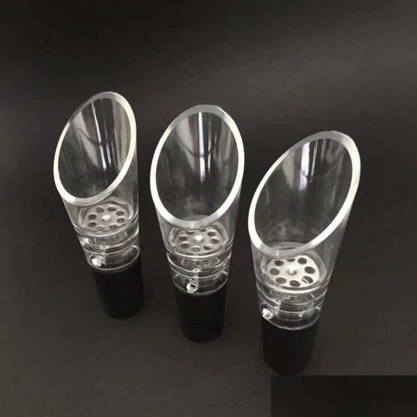 Барные инструменты Sile Aerators Decanting Aerating Filter Aerator Wine Pourers Pourers из нержавеющей стали пластиковой изделий Decanter 1 4Jy Drop de Dhehy