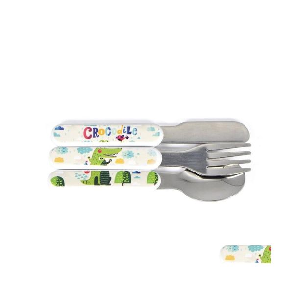 Другое детское кормление сублимационное обследование посуда набор посуда набор из нержавеющей стали столовые приборы вестерн -Sierware Кухонный нож Spoon Fork Ужин H12 DHWS1