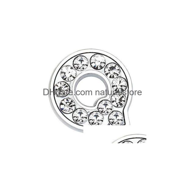 Charms 50 Pz / lotto 8Mm Q Sier Slide Lettera Fl Strass Fit For Diy Bracciale in pelle Strisce di telefono Sl0007 Drop Delivery Jewelry Findi Dhnx0