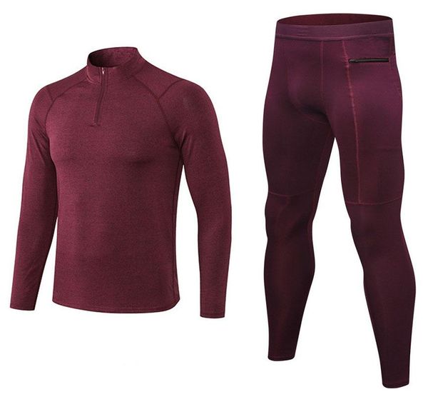 Herren Thermo-Unterwäsche Winter Warm Männer Set Fitness Leggings Base Layer Kompressionsshirt Sportbekleidung Lange Unterhosen Skibekleidung