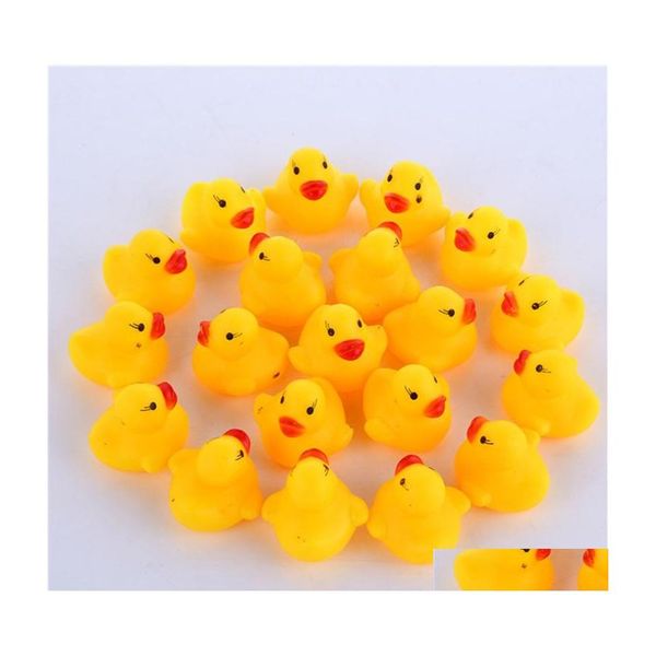 Игрушка для ванны, детка, милый резиновый уток, дети скрипучие вода Ducky Play Toy Classic Bathing Duck 760 x2 Drop Delivery Kids Maternity S DHQS0