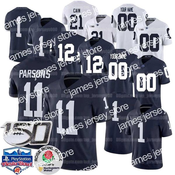 Maglie State Football Custom Penn Jerseys College Football Football Jersey Sean Clifford KJ Hamler Noah Cain Jahan Dotson Saquon Barkley Ja