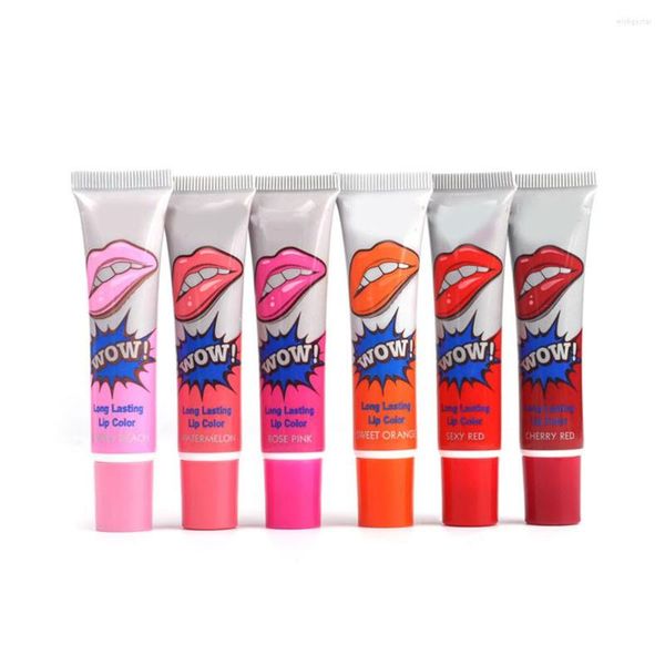 Dudak Parlatıcı 6 PCS Soyma Lipgloss Uzun Kalıcı Su Geçirmez Dövme Lekesi Ruj