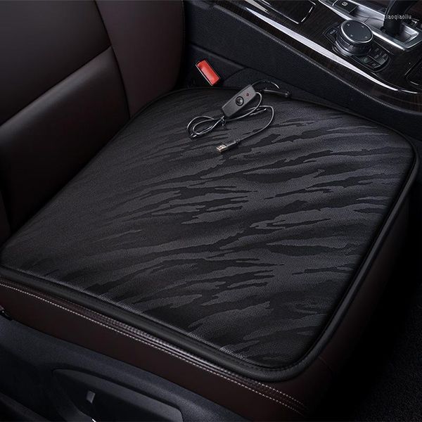 Araba koltuğu kapaklar 12V ısıtma yastığı USB bağlantı noktası kablosu elektrikli kış sıcak otomatik ped sıcaklığı ayarlanabilir