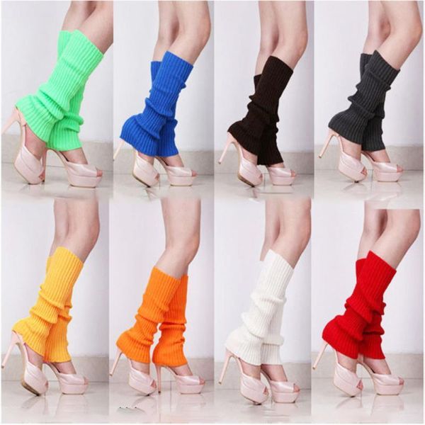 Frauen Socken Strumpfwaren Großhandel Winter Solide Candy Farbe Stricken Lose Stil Boot Kniehohe Strümpfe Leggings Geschenk Warme Stiefel