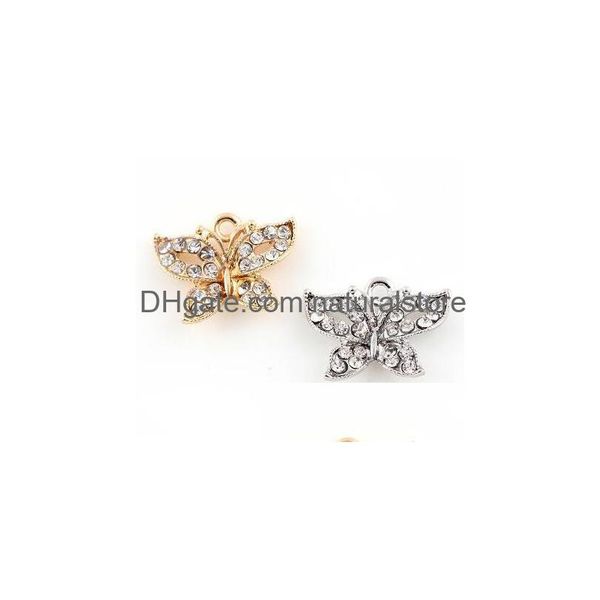 Charms 20pcs/лот 23x17 мм золотые сереры цветовые стоки бабочек подвесной подвесной подвесной для Diy плавучий свинцовый шкаф