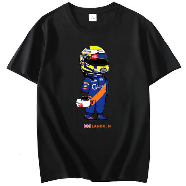 Camiseta feminina Lando Norris e The Milk Classic T camisetas de manga curta Camiseta casual Men moda o pescoço 100 algodão t camisetas góticas