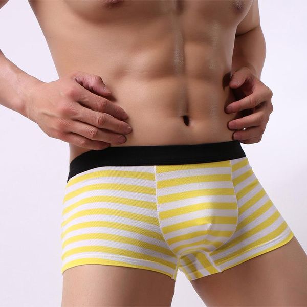 Mutande Intimo uomo Sexy Boxer da uomo Pantaloncini Mutandine Pene Gay Hip Lift Moda Cotone Abbigliamento termico Grande rigonfiamento