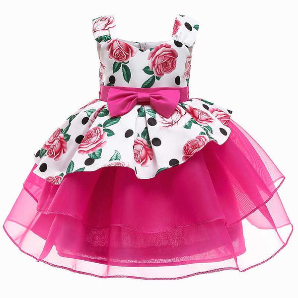 Abiti da ragazza Estate Neonate Flower Party Tutu Abiti Vestiti Bambini Ragazze Matrimonio Compleanno Abito Abbigliamento Infantile Bambini Costume di Natale T230106