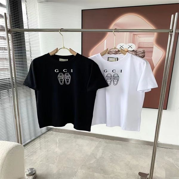 Дизайнеры мужская футболка одежда черно-белая женская футболка с коротки