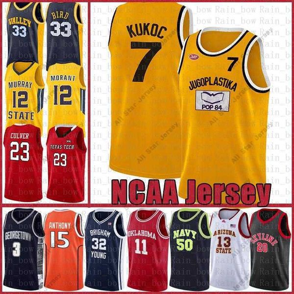 College Basketball indossa Toni 7 Kukoc University LeBron 23 James Kawhi Maglia da basket Dwyane 3 Wade Leonard Stephen 30 Curry NCAA Irving David 50 Robinson MCCall